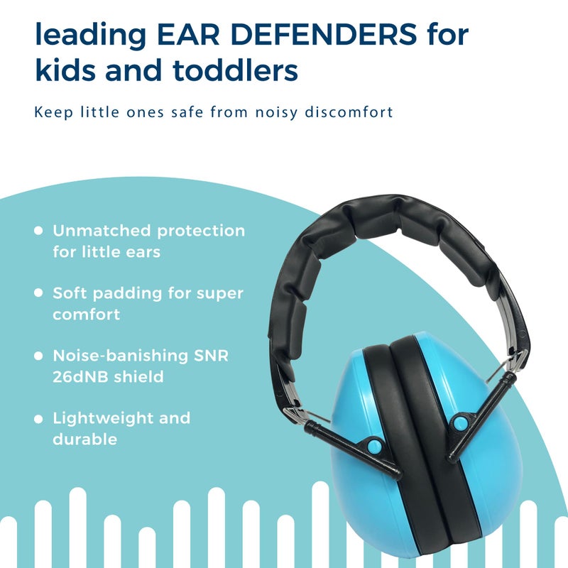 BANZ Kids Headphones - Hearing Protection Earmuffs For Children - ADJUSTABLE headband to fit all ages - Protect Kids Ears - Block Noise - Fireworks - Sporting Events - Concerts - Movies (Blue) - Image 3